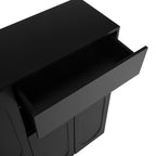 Elegant 2-in-1 Shoe Cabinets with Soft Cushion , Modern Narrow Storage Bench with Arched Doors & Rebound Devices, Versatile Shoe Rack Organizer with Adjustable Shelves for Hallway, Living Room, Black