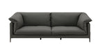 Tadi Black Top Grain Leather Loveseat
