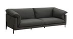 Tadi Black Top Grain Leather Loveseat