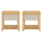 Modern Farmhouse Nightstands Set of 2 with Drawer.