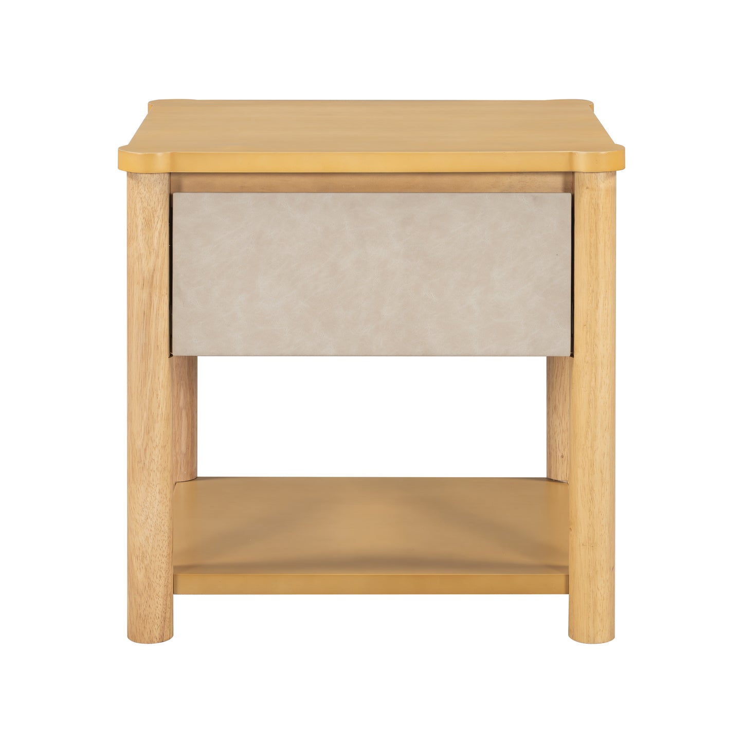 Wood Nightstand,Modern Nightstands with Drawer, Farmhouse Bedside Table for Bedroom Living Room ,MP2(set of 2) Natural&Beige Color Nightstands