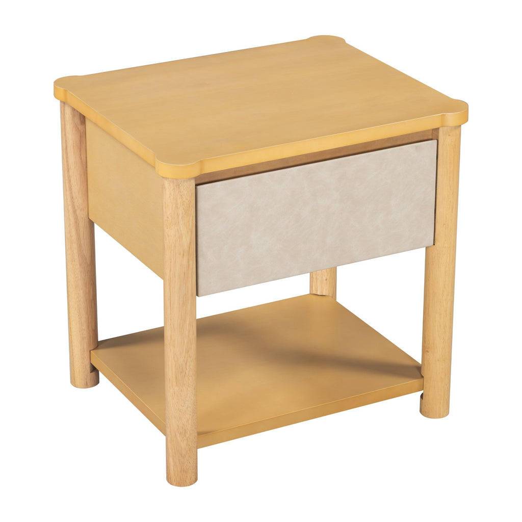 Modern Farmhouse Nightstands Set of 2 with Drawer.