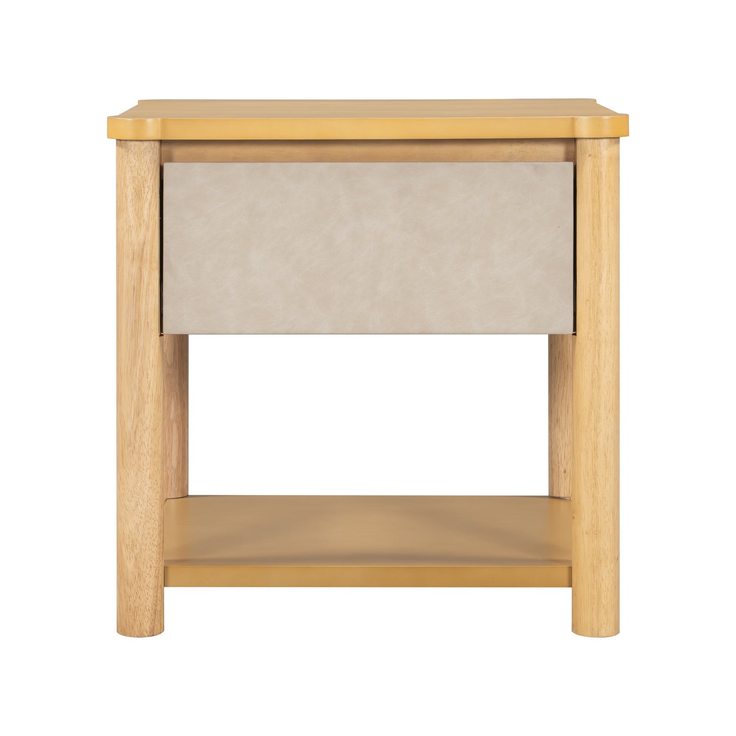 Wood Nightstand,Modern Nightstands with Drawer, Farmhouse Bedside Table for Bedroom Living Room ,MP2(set of 2) Natural&Beige Color Nightstands