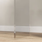 21" Long Rectangle All Acrylic 15mm Thick Waterfall Coffee Table, Clear - Groovy Boardz