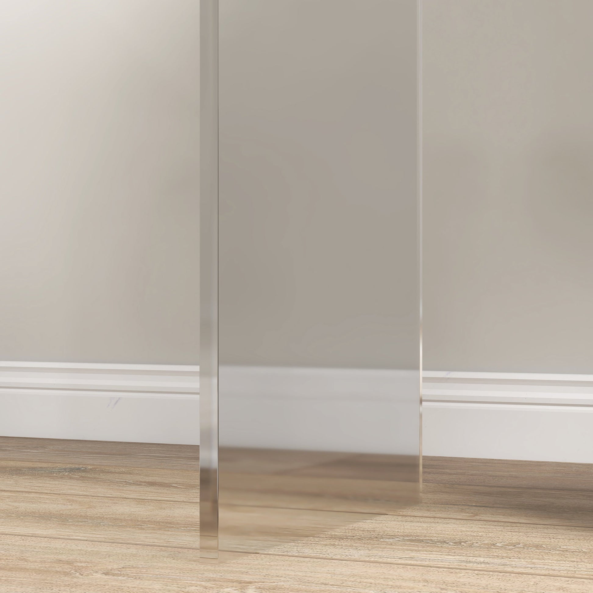 21" Long Rectangle All Acrylic 15mm Thick Waterfall Coffee Table, Clear - Groovy Boardz