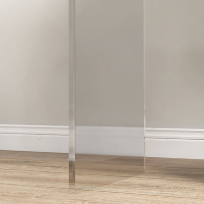 21" Long Rectangle All Acrylic 15mm Thick Waterfall Coffee Table, Clear - Groovy Boardz