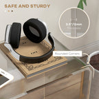 21" Long Rectangle All Acrylic 15mm Thick Waterfall Coffee Table, Clear - Groovy Boardz