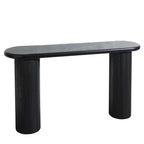 Wood Console Table, Modern Black Console Table, 56' W fluted entryway table,Black Entry Table Narrow Console Table Modern Hallway Table Modern Sofa Table for Living Room