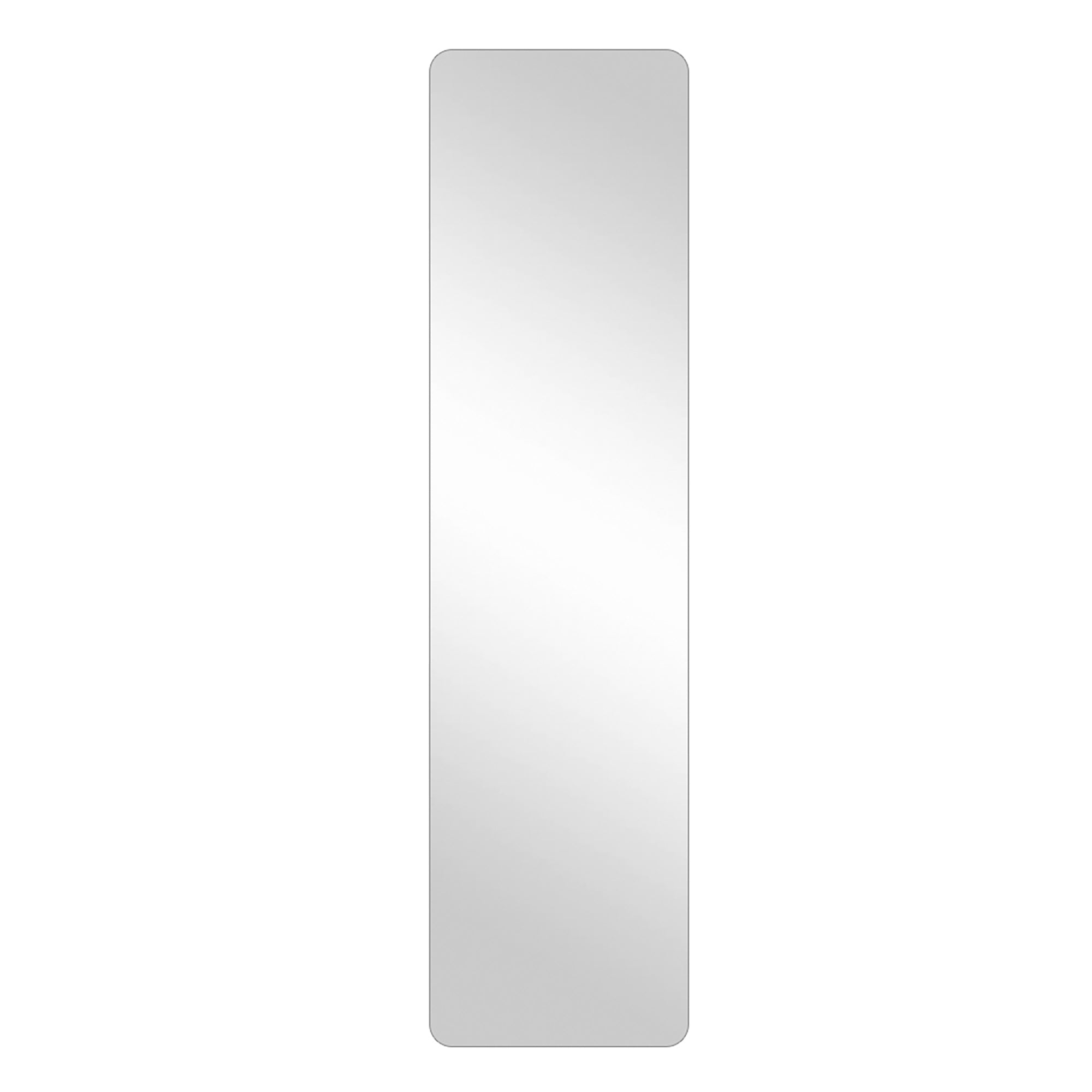 Modern Frameless Full Body Mirror with Explosion-Proof Glass and Silver Finish, 60' x 15'