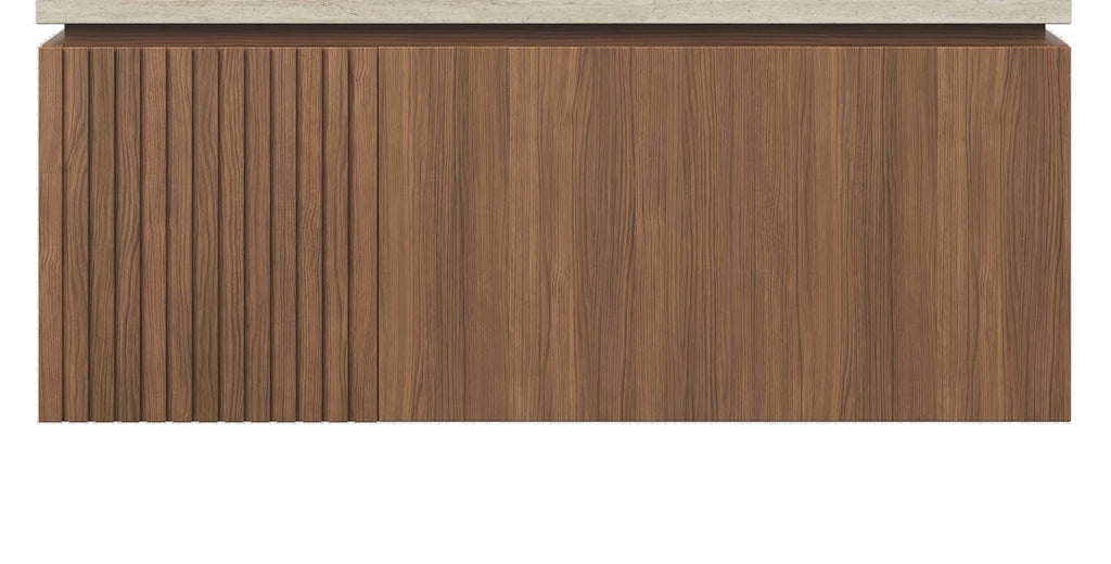 36' MURI Brown Oak Cabinet only, NO Basin and Top, NO Faucet and Sink Cover Bathroom Cabinets
