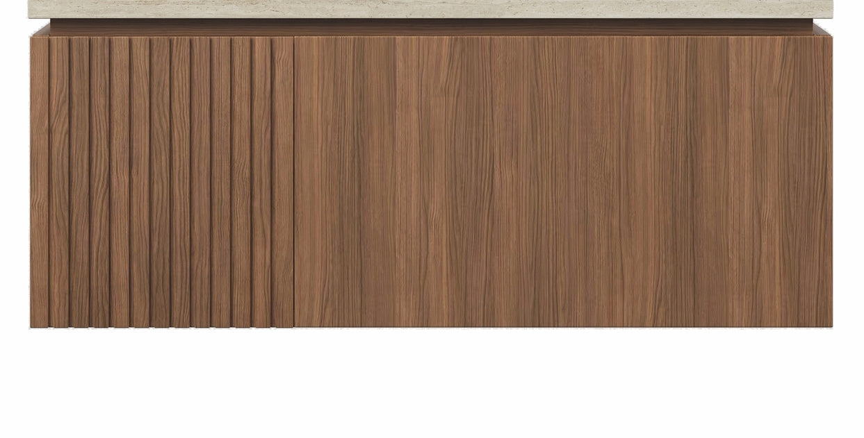 36' MURI Brown Oak Cabinet only, NO Basin and Top, NO Faucet and Sink Cover Bathroom Cabinets