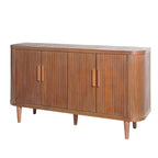 Accent Storage Cabinet, Modern Accent Buffet Cabinet with Adjustable Shelves, Freestanding Sideboard with Four Doors, Accent Cabinet with 4 Doors for Hallway Entryway Living Room