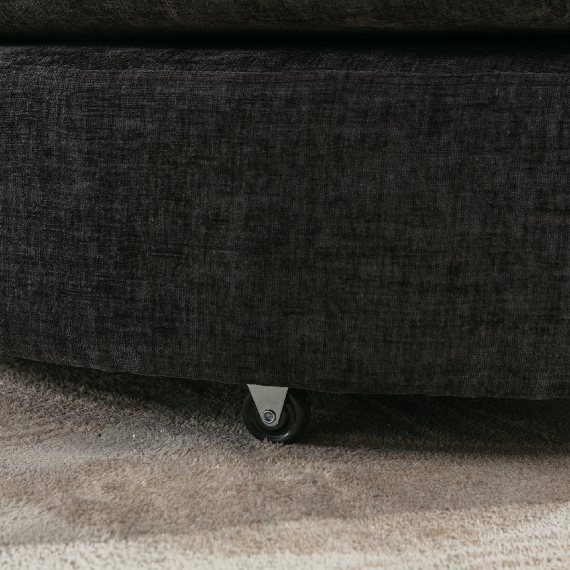 Modern Gray Chenille Swivel Barrel Chair with Ottoman