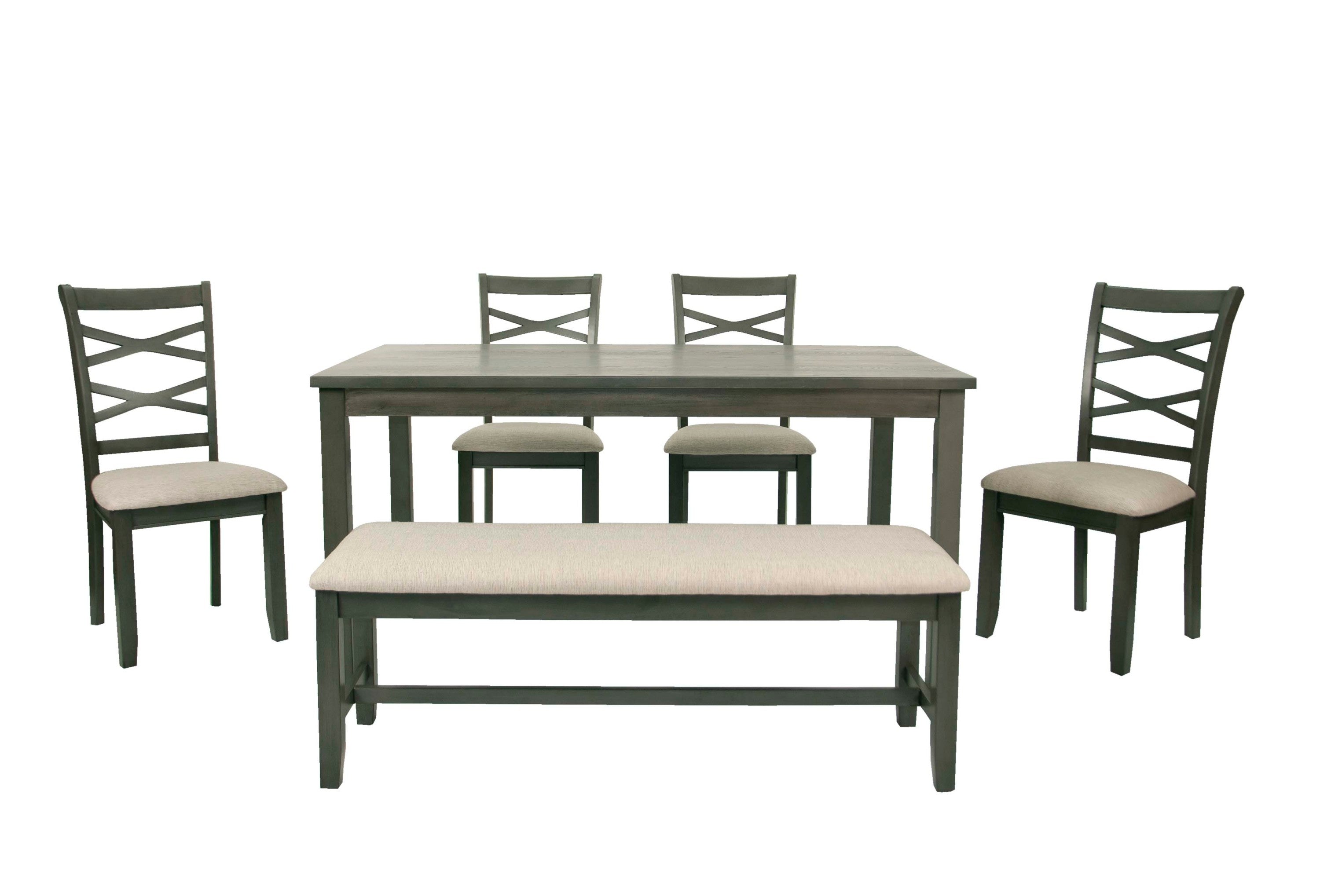 6 Pieces Dining Set Dining Table Set