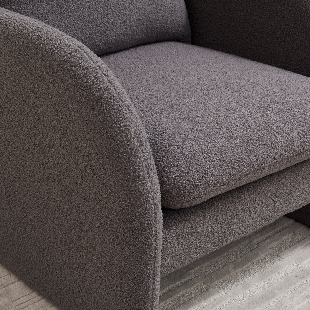 Modern Sherpa Upholstered Accent Chair,  Comfortable Living Room Armchair, Lounge chair for Bedroom, and Office – Stylish and Ergonomic Design