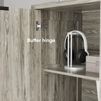 Modern Style Buffet Cabinet ,Sideboard Buffet Cabinet With Storage, Storage Cabinet with 4 Diamond-shaped relief Doors For Living Room, Dining Room, Entryway, Hallway, Kitchen, Grey