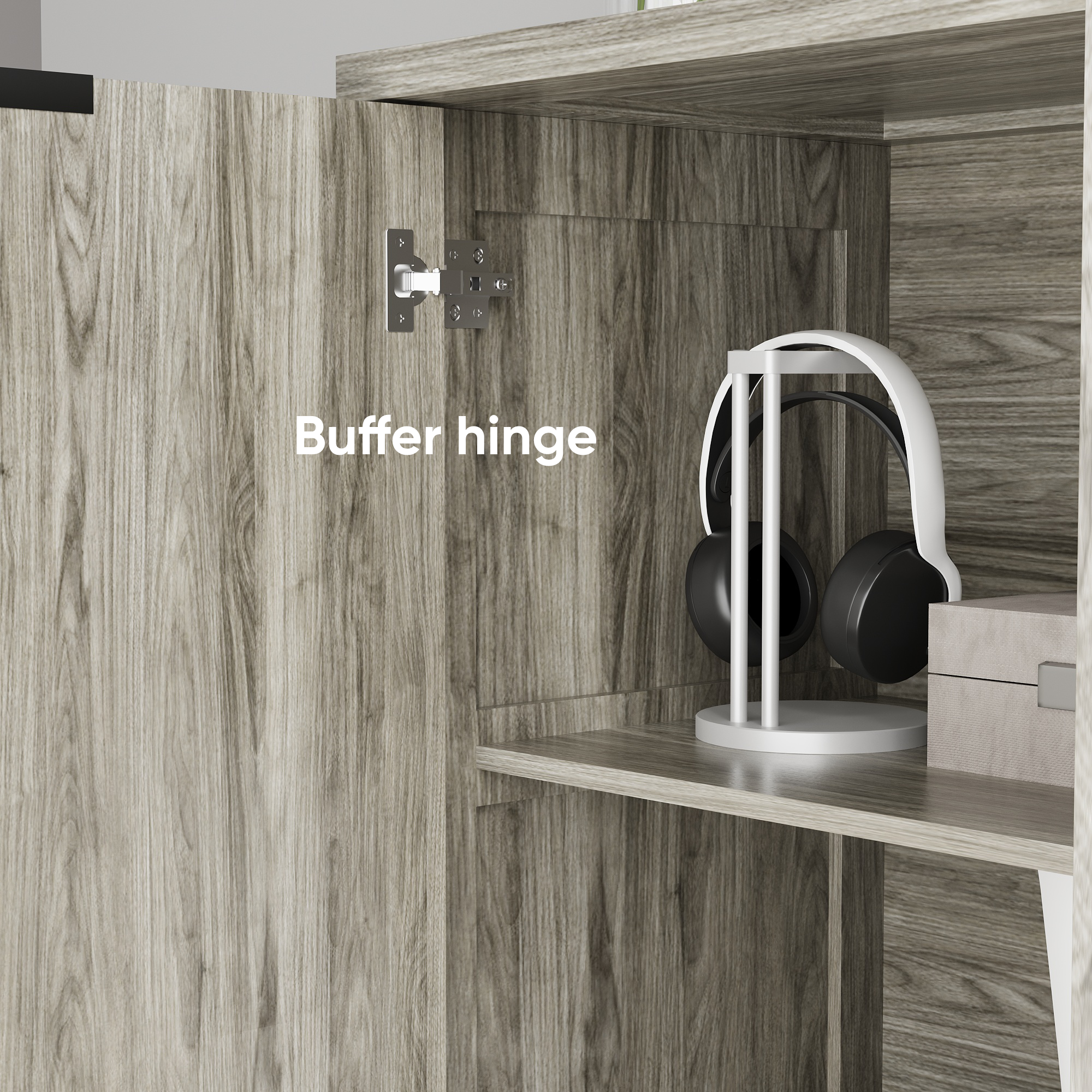 Modern Style Buffet Cabinet ,Sideboard Buffet Cabinet With Storage, Storage Cabinet with 4 Diamond-shaped relief Doors For Living Room, Dining Room, Entryway, Hallway, Kitchen, Grey