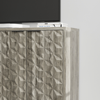 Modern Style Buffet Cabinet ,Sideboard Buffet Cabinet With Storage, Storage Cabinet with 4 Diamond-shaped relief Doors For Living Room, Dining Room, Entryway, Hallway, Kitchen, Grey