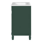 24' Bathroom Vanity with Ceramic Sink, Small Bathroom Sink Cabinet, Modern Cabinet with 2 Drawers and Adjustable Shelf