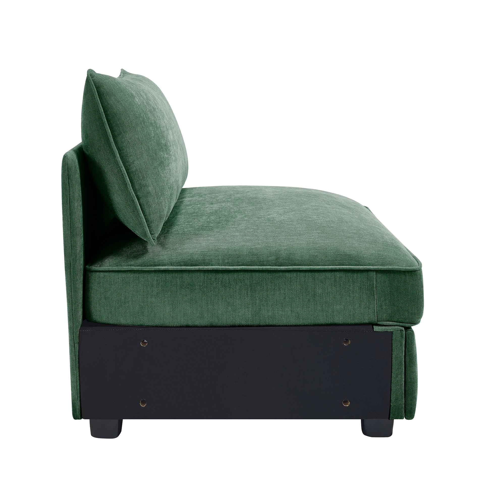 Armless sofa Velvet-Green