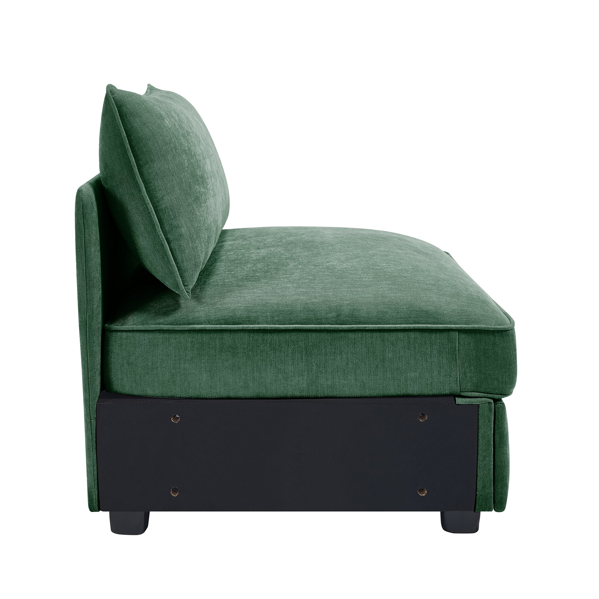 Armless sofa Velvet-Green