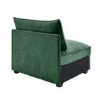 Armless sofa Velvet-Green