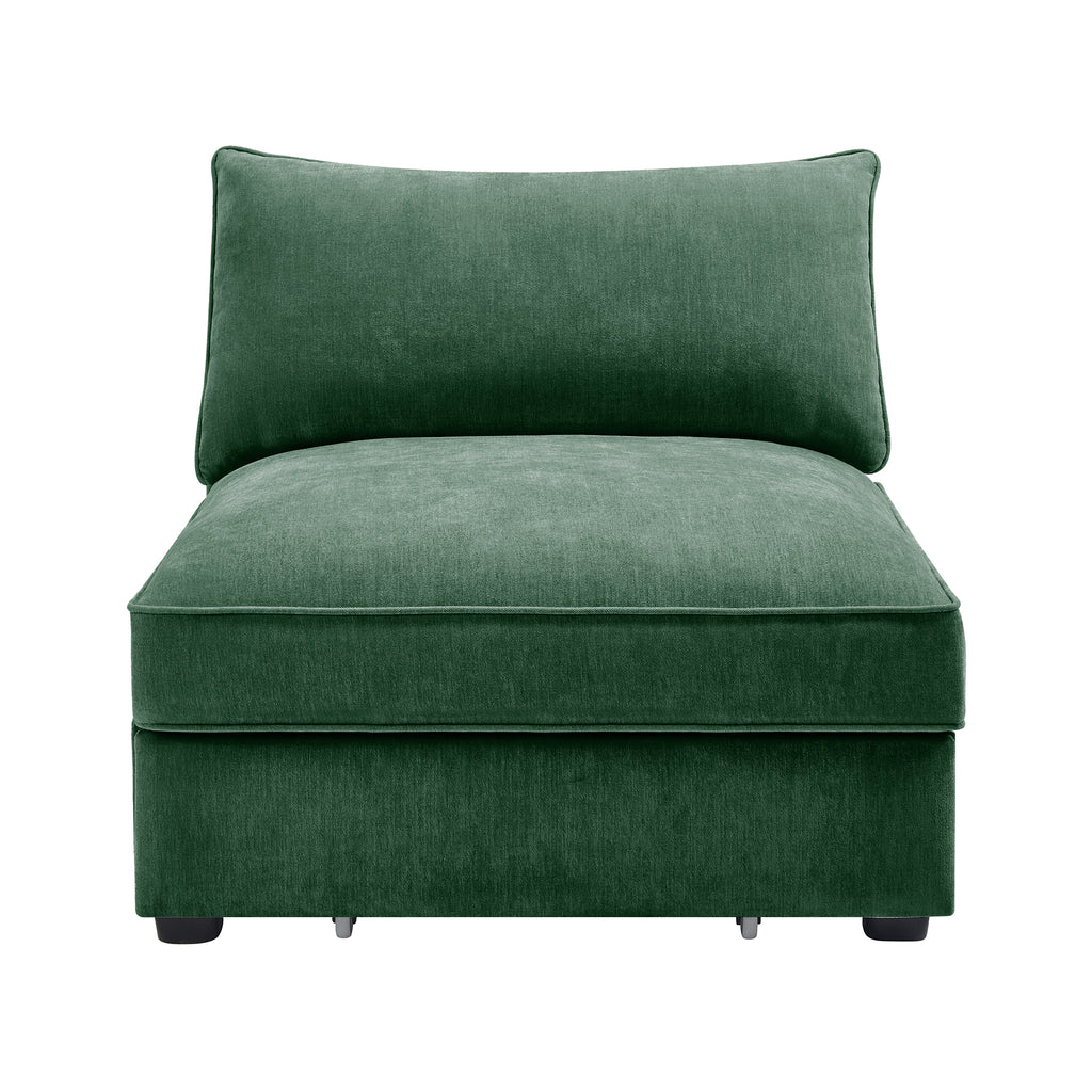 Armless sofa Velvet-Green