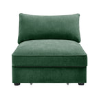 Armless sofa Velvet-Green