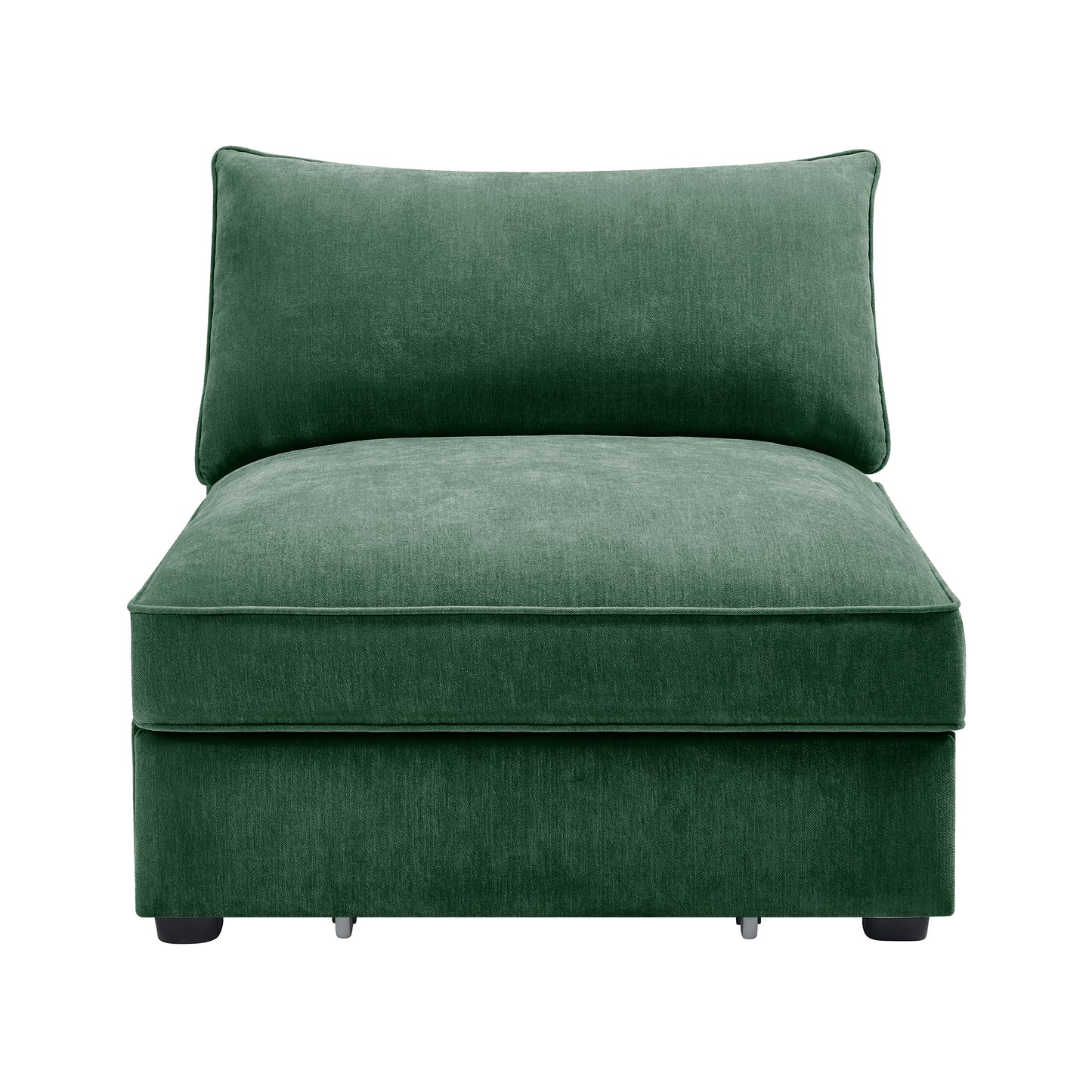 Armless sofa Velvet-Green