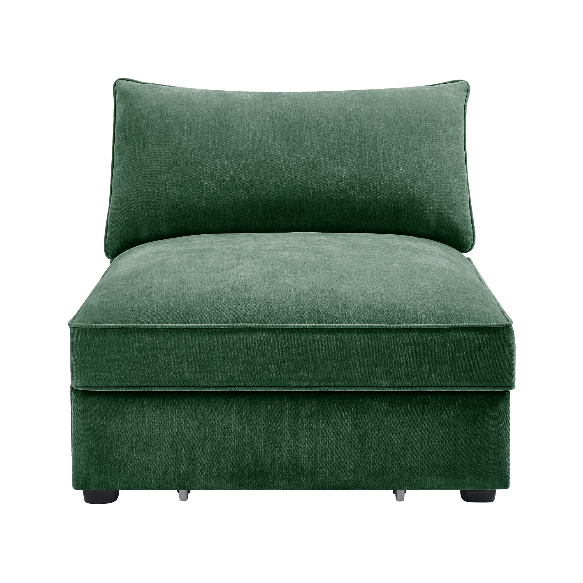 Armless sofa Velvet-Green