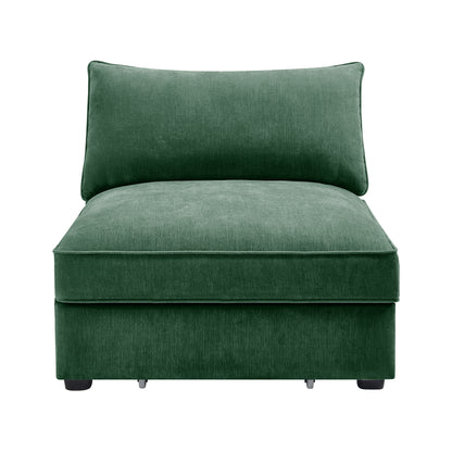 Armless sofa Velvet-Green
