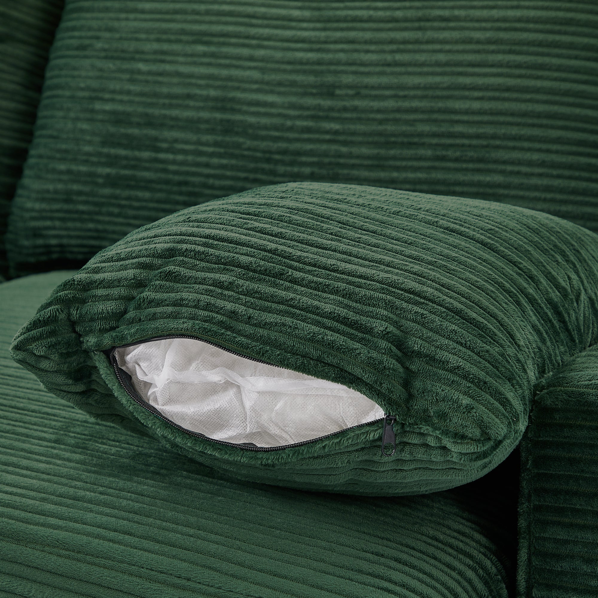 41.7 Modern Style Single Sofa Sofa Couch with Storage Space, A Movable Ottoman, Two USB Ports, Two Cup Holders, A Phone Holder for Living Room, Green