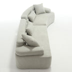 Modern Green Polyester Foam Sleeper Sofa with ARC Design.