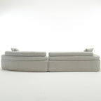 Modern Green Polyester Foam Sleeper Sofa with ARC Design.