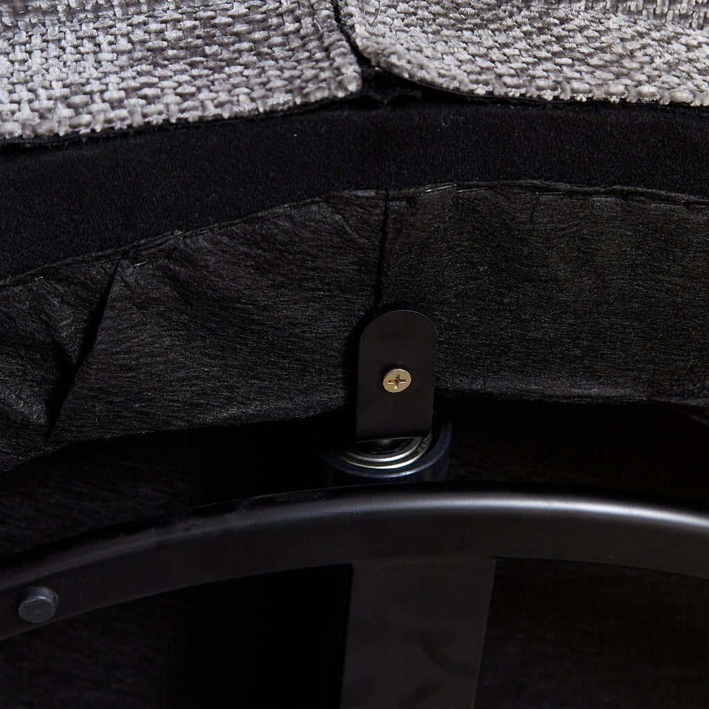 55''L Chenille Foam Single Swivel Chair, Fluffy Modern Sleeper, 360 Degree Swivel Chair for Living Room, Bedroom, Lounge and Projection Room - Groovy Boardz