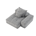 Modern Oversized Modular Sectional Sofa,Sparkling Chenille Fabric Soft Cushion Sofa with 2 Pillows,DIY Combination Tufted Sofa,No Assembly Required