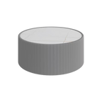 Light Marble Top Cylinder Shape Leather Coffee modern Sofa Table for Living Room furniture Coffee Table