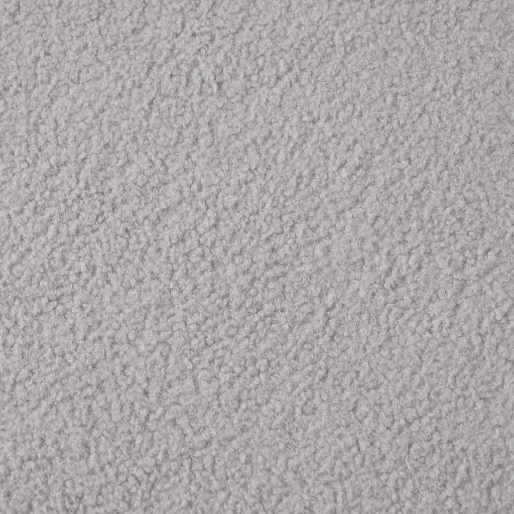 66.93 Inch Curved Loveseat Grey Full Compression Sponge Sofa, Teddy Velvet Fabric, No-Assembly Compact Sofa for Small Spaces & Apartments, 350 lbs Capacity