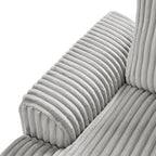129 Oversized Sectional Sofa U-shaped Sofa Couch Modern Sofa Upholstered in Soft Corduroy with a Chaise Lounge for Living Room, Grey