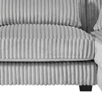 129 Oversized Sectional Sofa U-shaped Sofa Couch Modern Sofa Upholstered in Soft Corduroy with a Chaise Lounge for Living Room, Grey