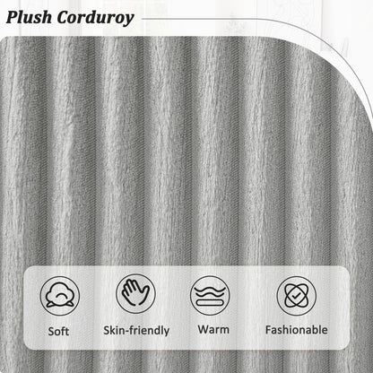 129 Oversized Sectional Sofa U-shaped Sofa Couch Modern Sofa Upholstered in Soft Corduroy with a Chaise Lounge for Living Room, Grey