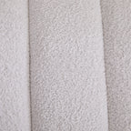 Modern Upholstered Armless Bed Bench, Channel Tufted Couch Daybed Chaise, Ivory Chenille, 69.7' Wide