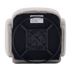 Modern Style 360° Swivel Leisure Chair Fabric Striped Armrest Swivel Chair with sand-rimmed fabric and metal bracket, suitable for living room, balcony and bedroom Accent Chair