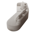 Modern Upholstered Oversized Sectional Sofa, 112-Inch Chenille 4-Seater Extra Deep & Wide Seat Curved Cloud Couch with 4 Throw Pillows, Free Combination Sofa Couch for Living Room,Bedroom