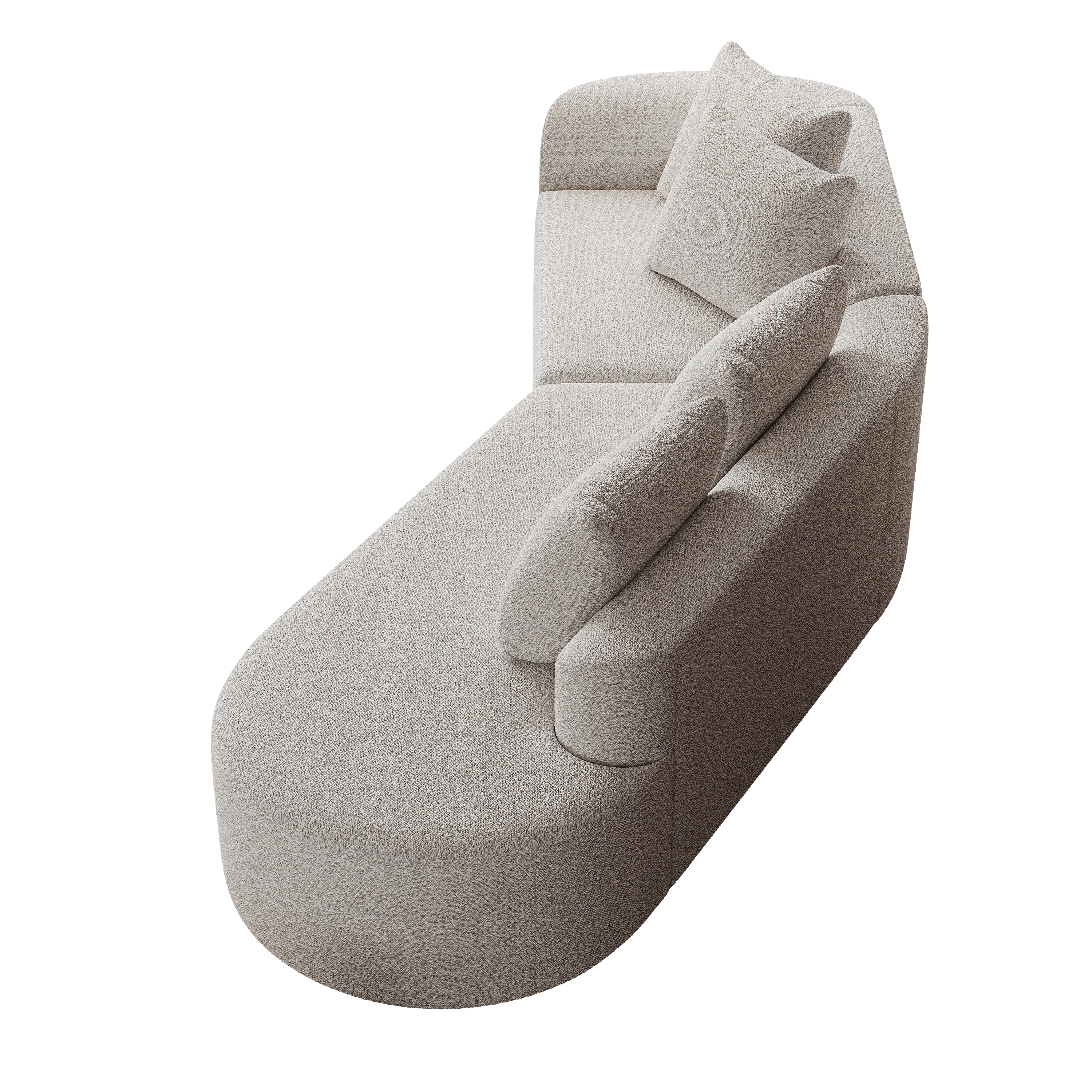 Modern Upholstered Oversized Sectional Sofa, 112-Inch Chenille 4-Seater Extra Deep & Wide Seat Curved Cloud Couch with 4 Throw Pillows, Free Combination Sofa Couch for Living Room,Bedroom