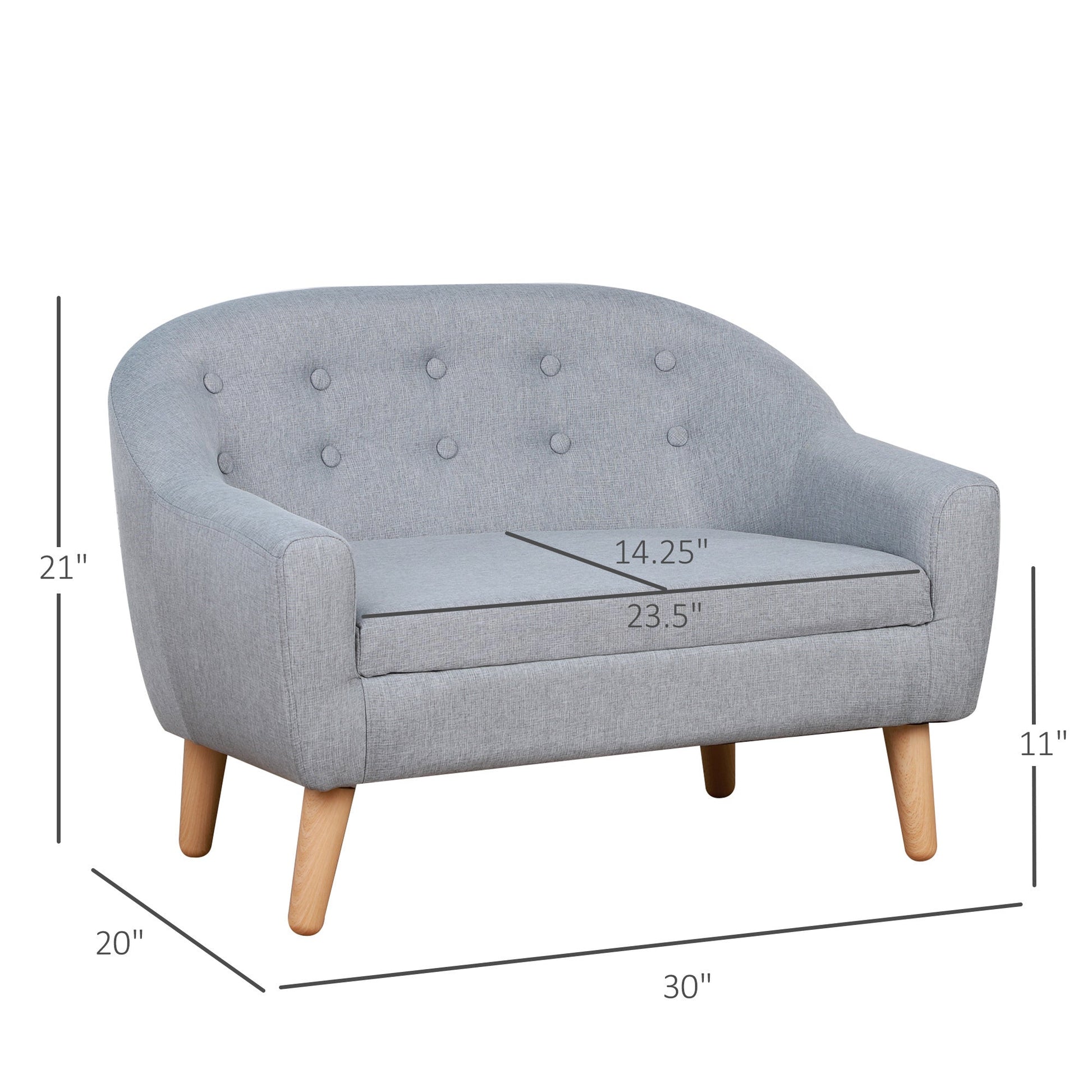 Modern Kids Sofa Linen Fabric