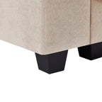 U_Style Modern Large L-Shape Feather Filled Sectional Sofa, Convertible Sofa Couch with Reversible Chaise for Living Room