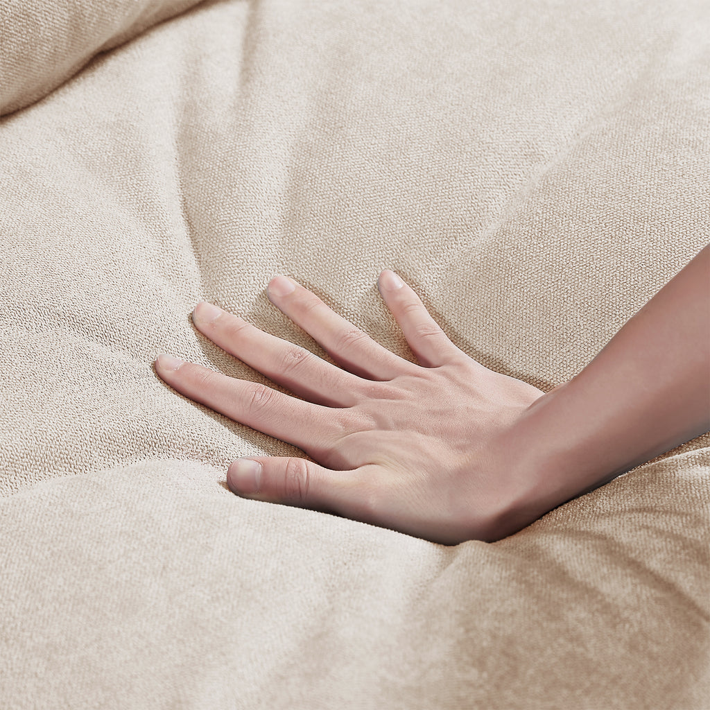 U_Style Modern Large L-Shape Feather Filled Sectional Sofa, Convertible Sofa Couch with Reversible Chaise for Living Room