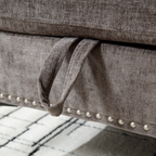 [NEW ARRIVED] [VIDEO PROVIDED]L Shaped Sectional Sofa , Convertible Storage Ottoman,Chenille ,Square Arm, Modern Tufted Couch ,3 Seater, And Nailhead, Dark gray - Groovy Boardz