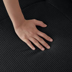 113' Modern L-Shaped Modular Sectional Sofa for Living Room, Corduroy Upholstery black, Oversized 3-Seater Couch with Deep Seat and Movable Ottoman – No Assembly